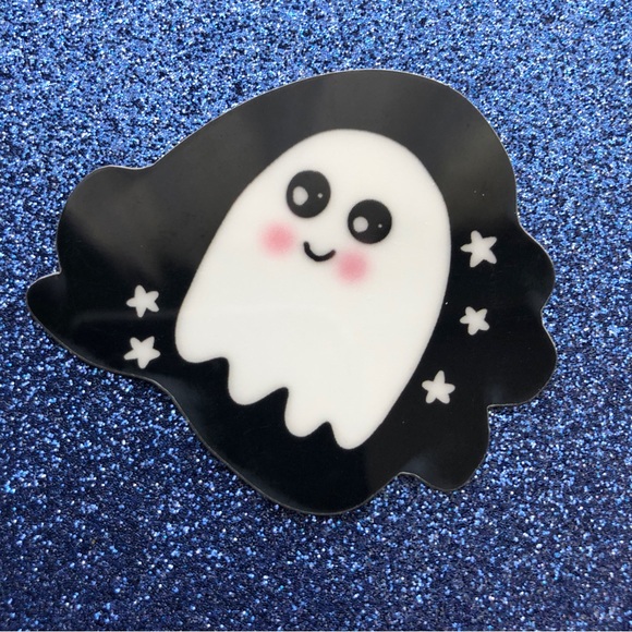🍒 5/$25 🍒 TWO Glow in the Dark Ghost Sticker - Picture 1 of 2